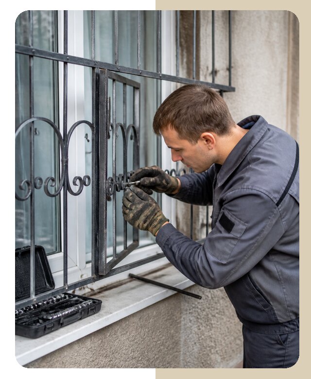 Ремонт распашных решеток в Глазове по цене от 4591 р. | Дверной